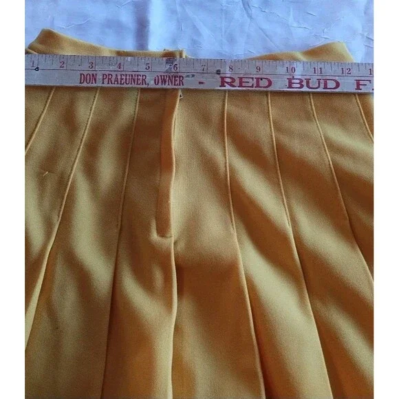Vintage Dehen 1980s Pleated Cheerleading Skirt Gold Purple Cosplay Cheerleader - Picture 7 of 8
